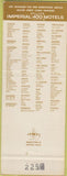 Matchbook Cover - Imperial 400 Motels Chicago O'Hare Rosemont IL  Jewel