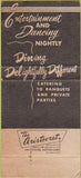 Matchbook Cover - Falon Dining Room Detroit MI 30 Strike