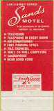 Matchbook Cover - Sands Motel Detroit MI 30 Strike