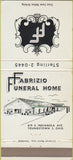 Matchbook Cover - Fabrizio Funeral Home Youngstown OH 30 Strike