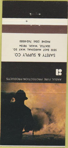 Matchbook Cover - Safety  and  Supply Ansul Fire products Seattle WA 30 Strike
