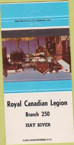 Matchbook Cover - Royal Canadian Legion Hay River AB 30 Strike