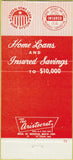 Matchbook Cover - Home Savings Loan Co Youngstown OH 30 Strike