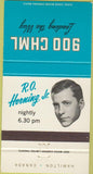 Matchbook Cover - 900 CHML RO Horning Jr Hamilton ON radio 30 Strike