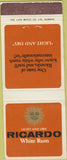 Matchbook Cover - Ricardo White Rum WEAR