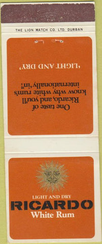 Matchbook Cover - Ricardo White Rum WEAR