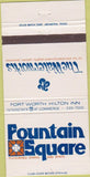 Matchbook Cover - The Waterworks Fountain Square Fort Worth TX 30 Strike