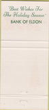 Matchbook Cover - Bank of Eldon Christmas 30 Strike