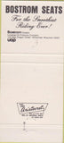 Matchbook Cover - Bostrom Seating by UOP seats Milwaukee WI 30 Strike