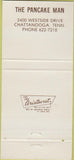 Matchbook Cover - The Pancake Man Chattanooga TN 30 Strike
