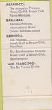 Matchbook Cover - International Hotel Grand Bahama Island WEAR Bahamas 30 Strike
