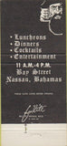 Matchbook Cover - Blackbeard's Tavern Nassau Bahamas pirate 30 Strike