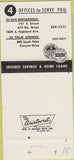 Matchbook Cover - Santa Fe Federal Savings San Bernardino Palm Springs 30 Strike