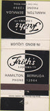 Matchbook Cover - Liquor Store Hamilton Bermuda 30 Strike