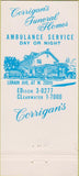Matchbook Cover - Corrigan's Funeral Homes Cleveland OH 30 Strike