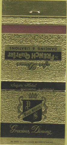 Matchbook Cover - Safari Hotel Scottsdale AZ 30 Strike