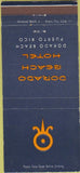 Matchbook Cover - Dorado Beach Hotel Puerto Rico 30 Strike
