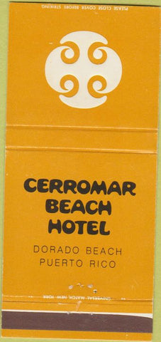 Matchbook Cover - Cerromar Beach Hotel Dorado Beach Puerto Rico 30 Strike