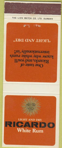 Matchbook Cover - Ricardo White Rum  South Africa
