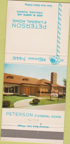 Matchbook Cover - Peterson Funeral Home Chicago IL 30 Strike