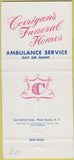 Matchbook Cover - Corrigan's Funeral Homes Cleveland OH 30 Strike