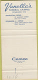 Matchbook Cover - Vanella's Funeral Home New York City Oceanside LI 30 Strike
