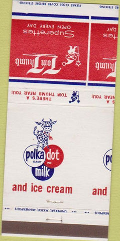 Matchbook Cover - Polka Dot Milk Cream  PRINTING ERROR