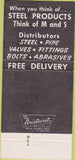 Matchbook Cover - M and S Pipe and Supply Santa Maria CA 30 Strike