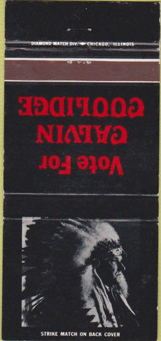 Matchbook Cover - Calvin Coolidge Gaslight Club Native American 30 Strike