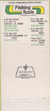 Matchbook Cover - Fishing Tools Harvey LA New Iberia  Venice 30 Strike