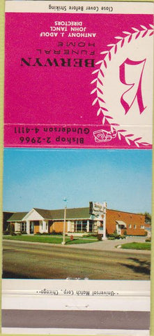 Matchbook Cover - Berwyn Funeral Home IL 30 Strike