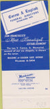 Matchbook Cover - Carew  and  English Funeral Home San Francisco CA 30 Strike