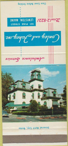Matchbook Cover - Conley Fahey Funeral Home Lewiston ME 30 Strike