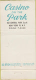 Matchbook Cover - Essex House New York City WEAR 30 Strike