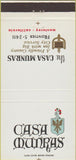Matchbook Cover - Casa Munras Monterey CA 30 Strike