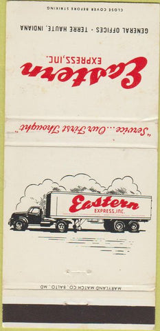 Matchbook Cover - Eastern Trucking Terre Haute IN WEAR 30 Strike