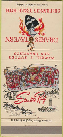Matchbook Cover - Sir Francis Drake Hotel San Francisco CA 30 Strike