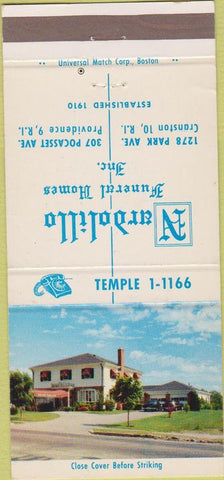 Matchbook Cover - Nardolillo Funeral Homes Providence RI Cranston 30 Strike