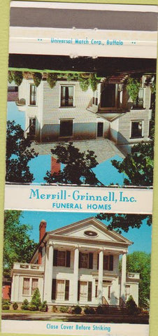 Matchbook Cover - Merrill Grinnell Funeral Homes Holley Albion NY 30 Strike