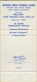 Matchbook Cover - Arthur Smith Funeral Home Port Huron MI 30 Strike
