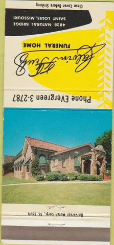 Matchbook Cover - Funeral Home St Louis MO 30 Strike
