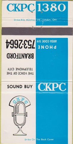 Matchbook Cover - CKPC Radio Brantford ON 30 Strike
