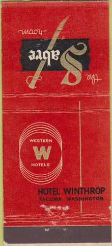 Matchbook Cover - Hotel Winthrop Tacoma WA 21 Strike Feature