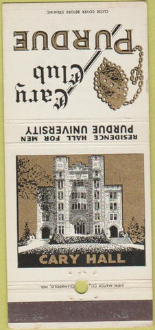 Matchbook Cover - Purdue University Cary Club  30 Strike