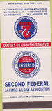 Matchbook Cover - 2nd Federal Savings Loan Covington Fort Mitchell KY 30 Strike