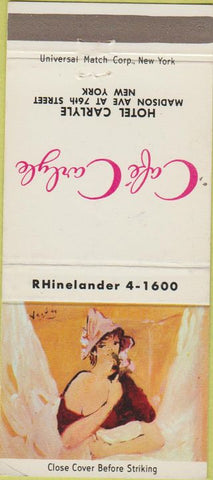 Matchbook Cover - Cafe Carlyle New York City 30 Strike