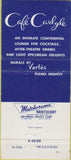 Matchbook Cover - Cafe Carlyle New York City 30 Strike