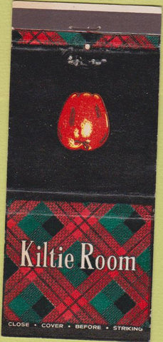 Matchbook Cover - Kiltie Room Columbia Hotel Wenatchee WA 30 Stick