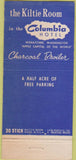Matchbook Cover - Kiltie Room Columbia Hotel Wenatchee WA 30 Stick
