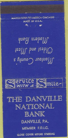 Matchbook Cover - Danville National Bank PA 30 Strike